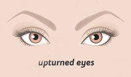 upturned eyes