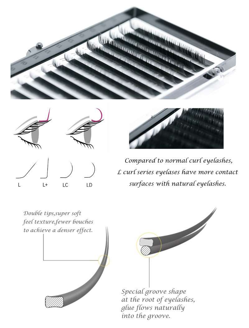 LC curl eyelash extension manufacturer private label to usa market