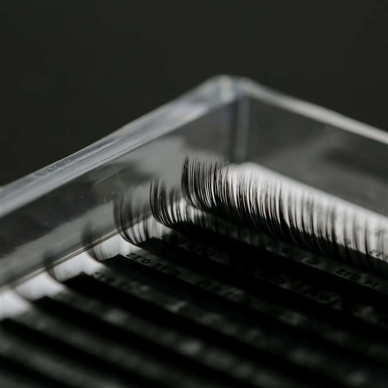 best 0.10mm ellipse double tips matte black flat lash extension supplies